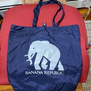 Banana Republic Blue Elephant Tote